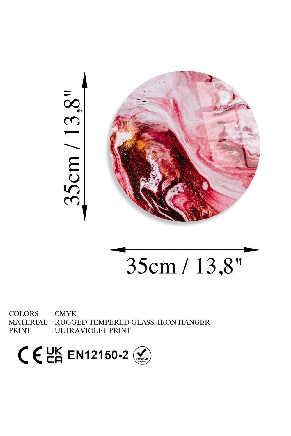 Uv-1151 Baskılı Cam Yuvarlak Duvar Tablosu - 5