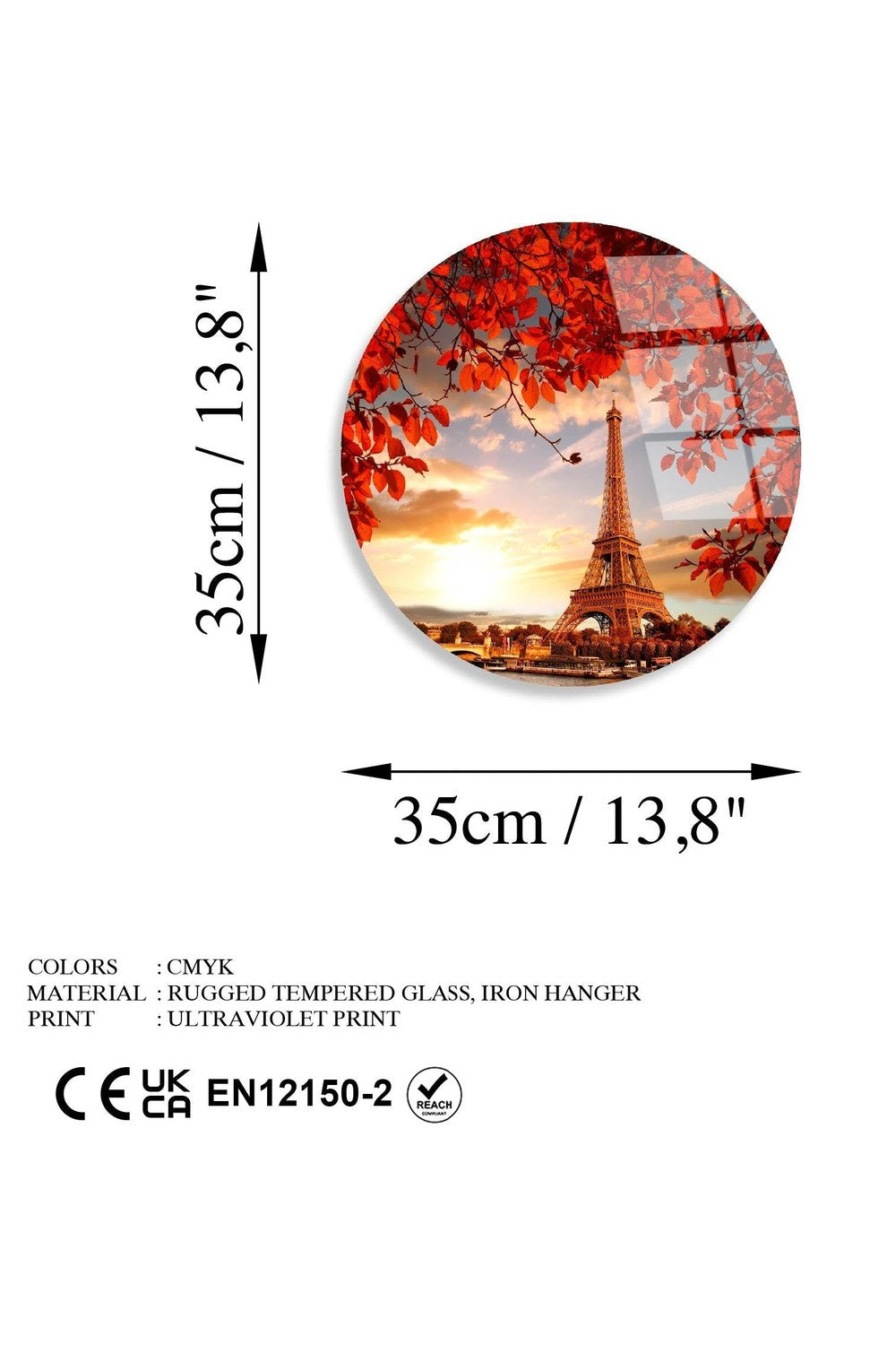 Uv-1148 Baskılı Cam Yuvarlak Duvar Tablosu - 5