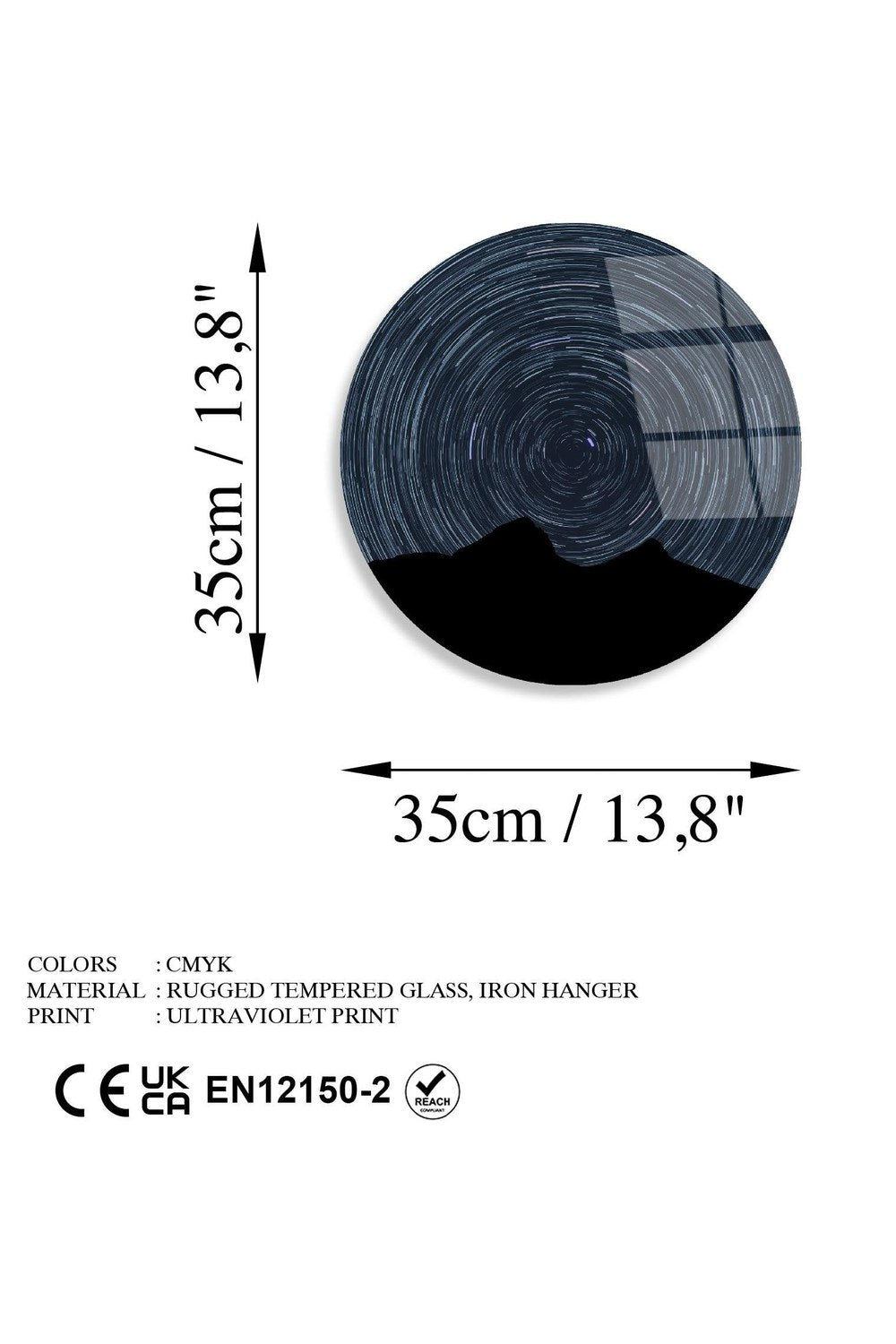 Uv-1146 Baskılı Cam Yuvarlak Duvar Tablosu - 5