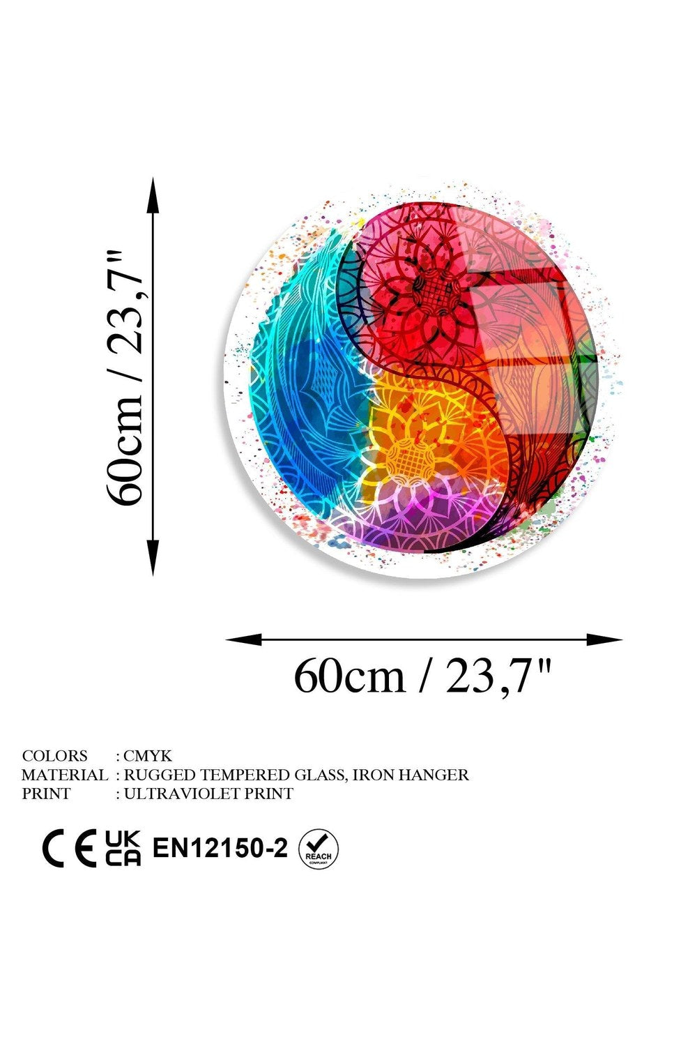 Uv-1139 Baskılı Cam Yuvarlak Duvar Tablosu - 5