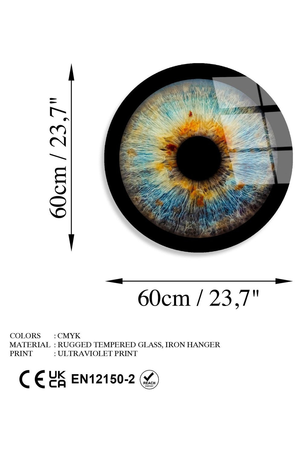 Uv-1138 Baskılı Cam Yuvarlak Duvar Tablosu - 5