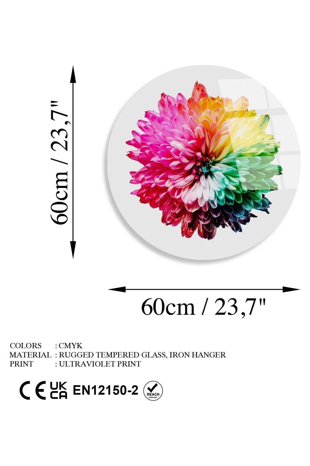Uv-1137 Baskılı Cam Yuvarlak Duvar Tablosu - 5