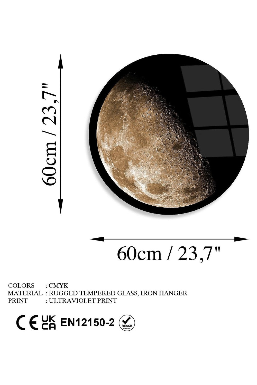 Uv-1125 Baskılı Cam Yuvarlak Duvar Tablosu - 5