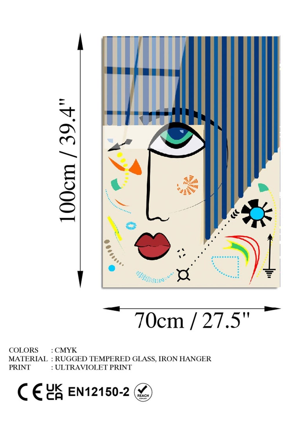 Uv-771 Baskılı Cam Dikdörtgen Duvar Tablosu - 6