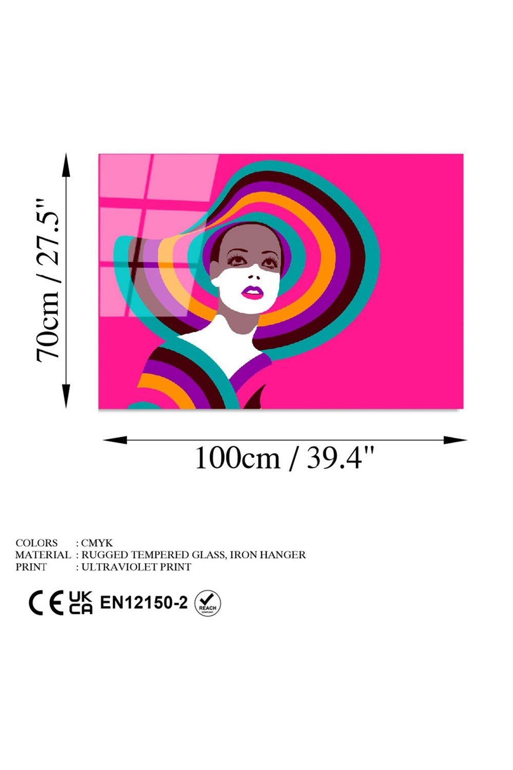 Uv-741 Baskılı Cam Dikdörtgen Duvar Tablosu - 6