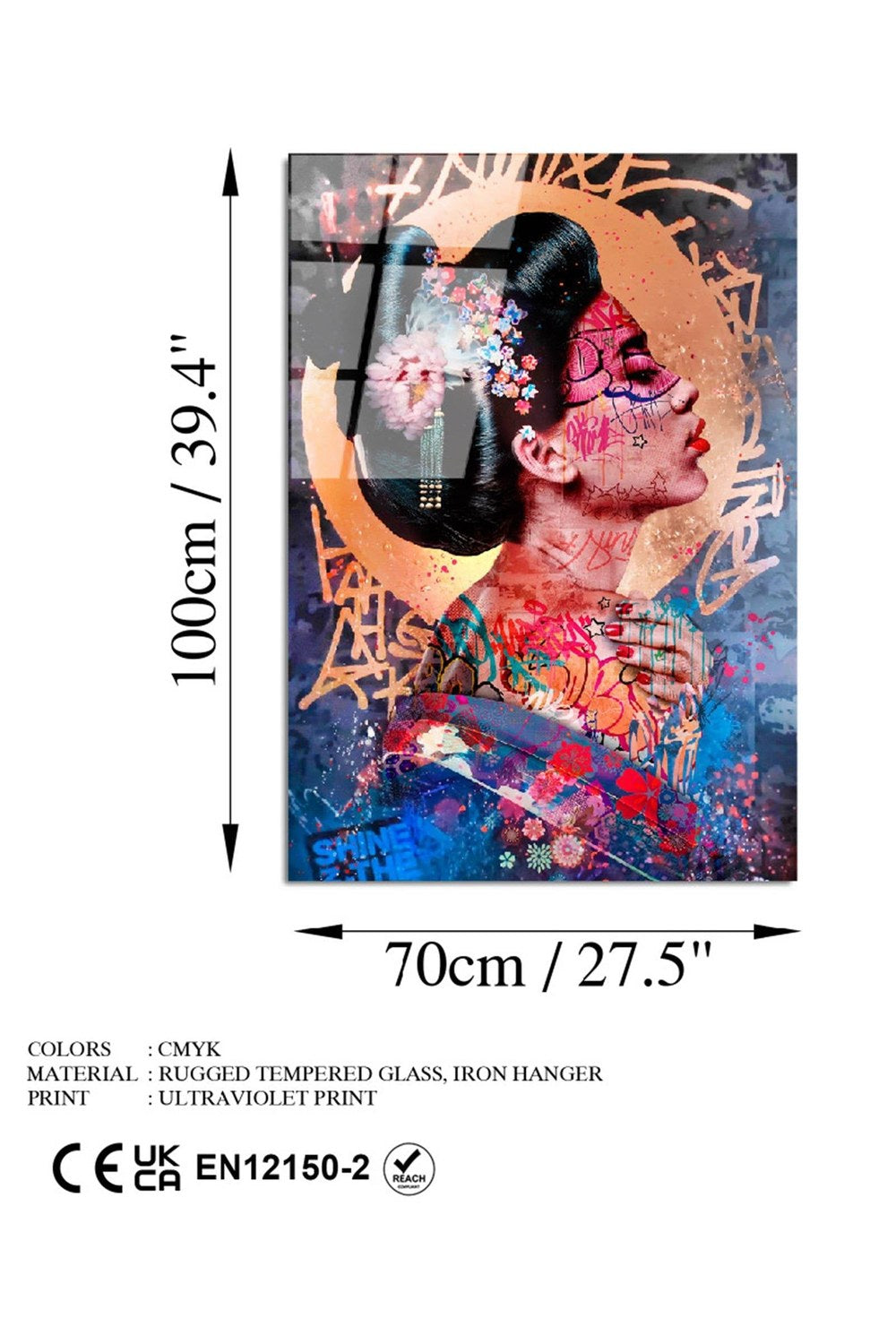 Uv-727 Baskılı Cam Dikdörtgen Duvar Tablosu - 6