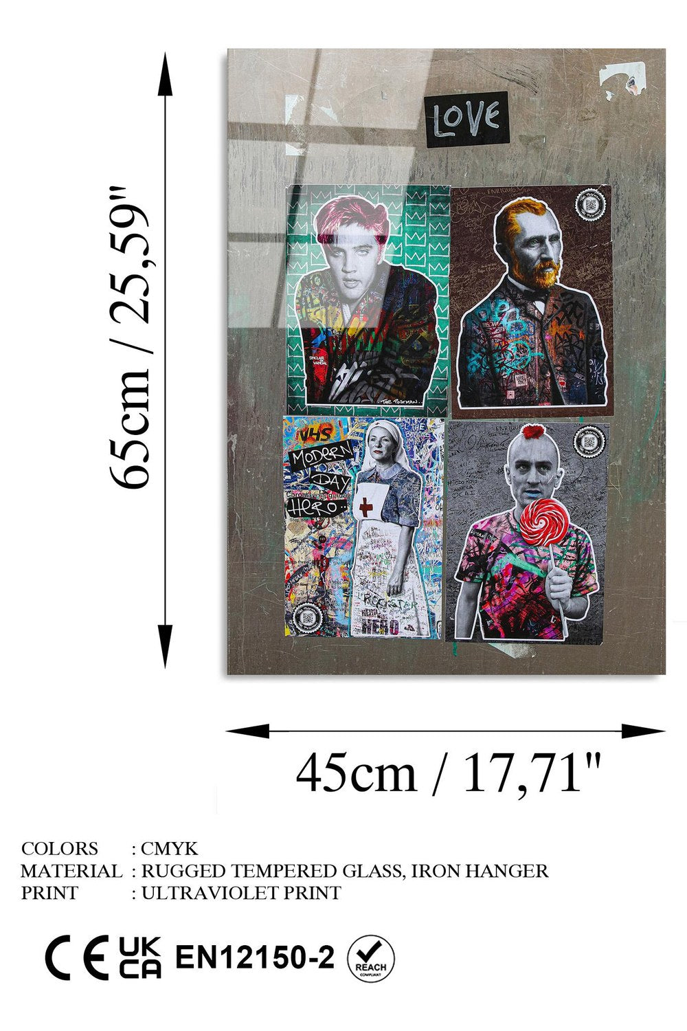Uv-491 Baskılı Cam Dikdörtgen Duvar Tablosu - 7