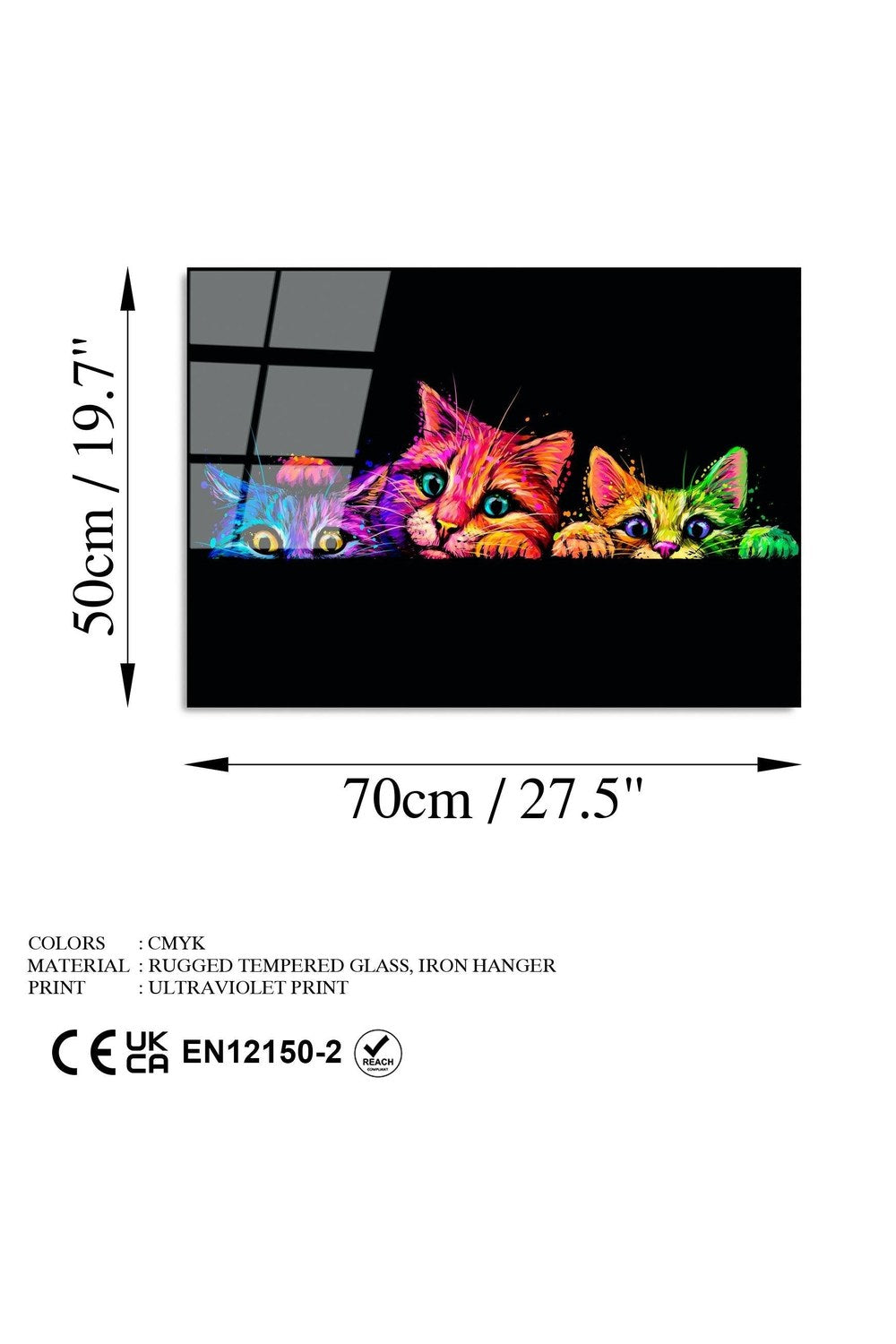 Uv-463 Baskılı Cam Dikdörtgen Duvar Tablosu - 7