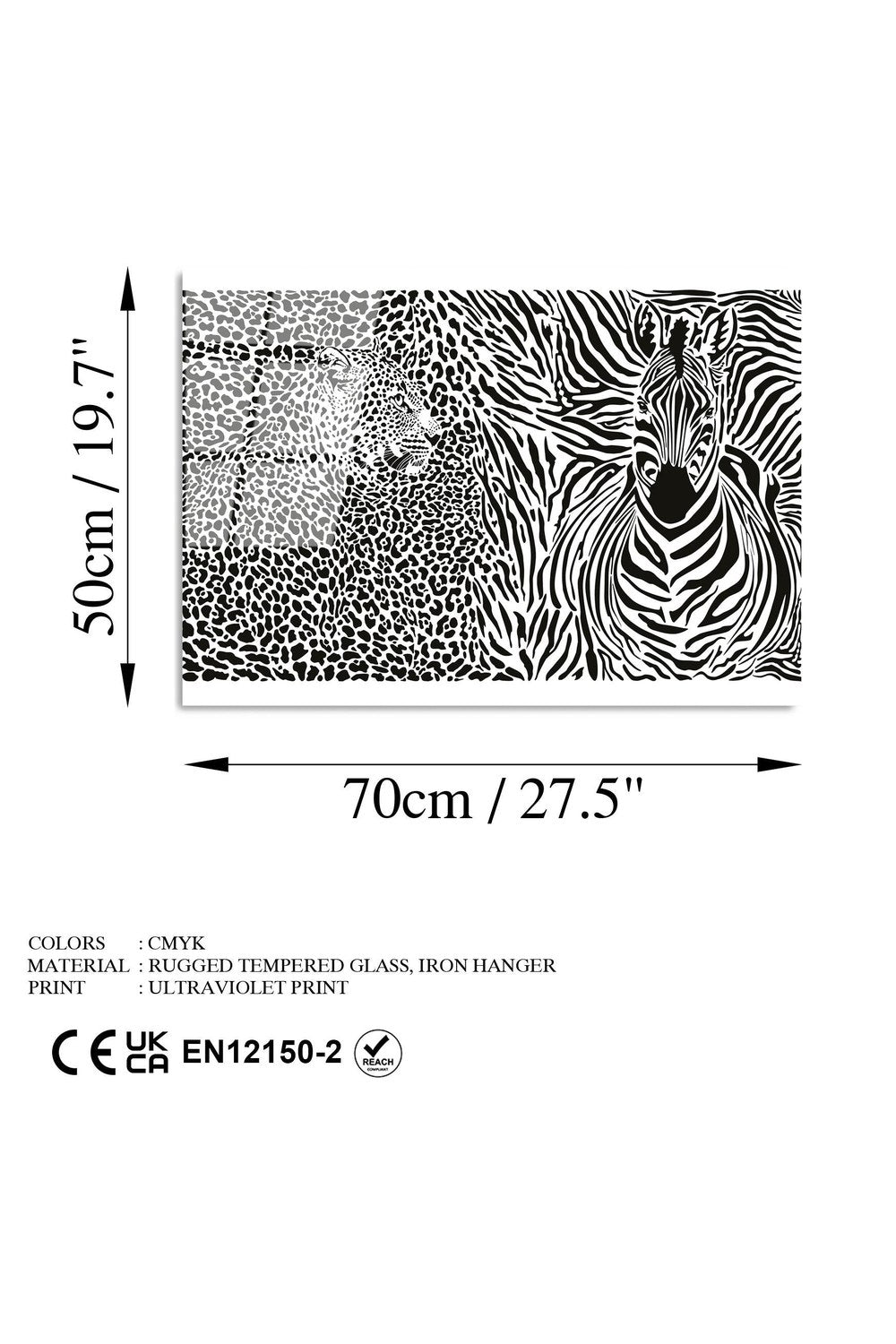 Uv-435 Baskılı Cam Dikdörtgen Duvar Tablosu - 7