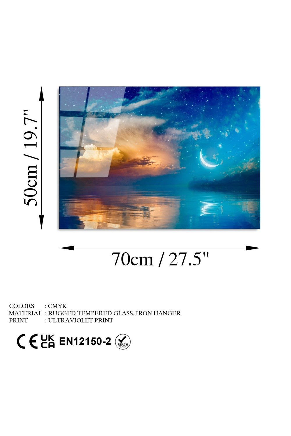 Uv-434 Baskılı Cam Dikdörtgen Duvar Tablosu - 7