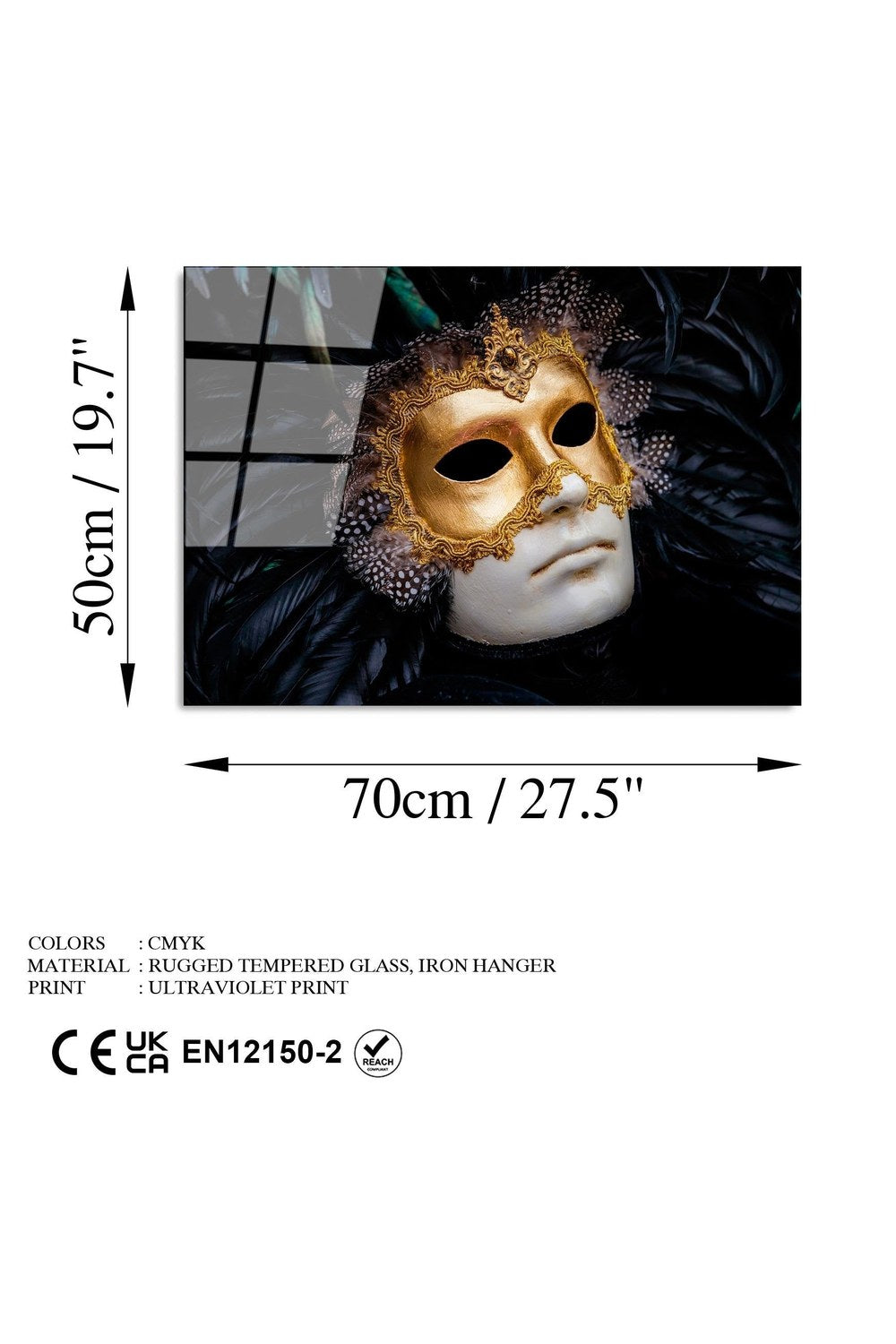 Uv-392 Baskılı Cam Dikdörtgen Duvar Tablosu - 7