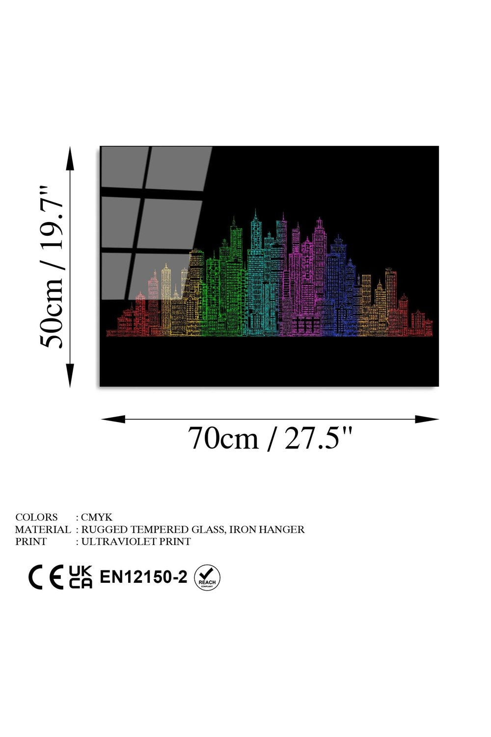 Uv-349 Baskılı Cam Dikdörtgen Duvar Tablosu - 7