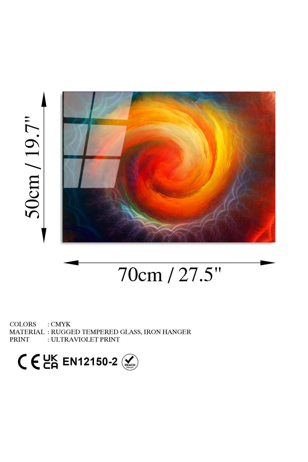 Uv-343 Baskılı Cam Dikdörtgen Duvar Tablosu - 7