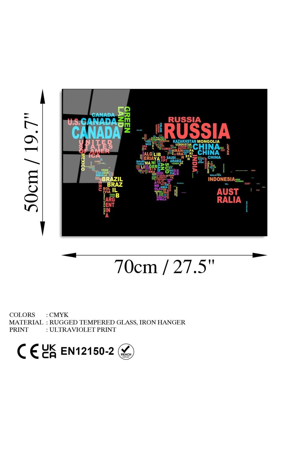 Uv-341 Baskılı Cam Dikdörtgen Duvar Tablosu - 7