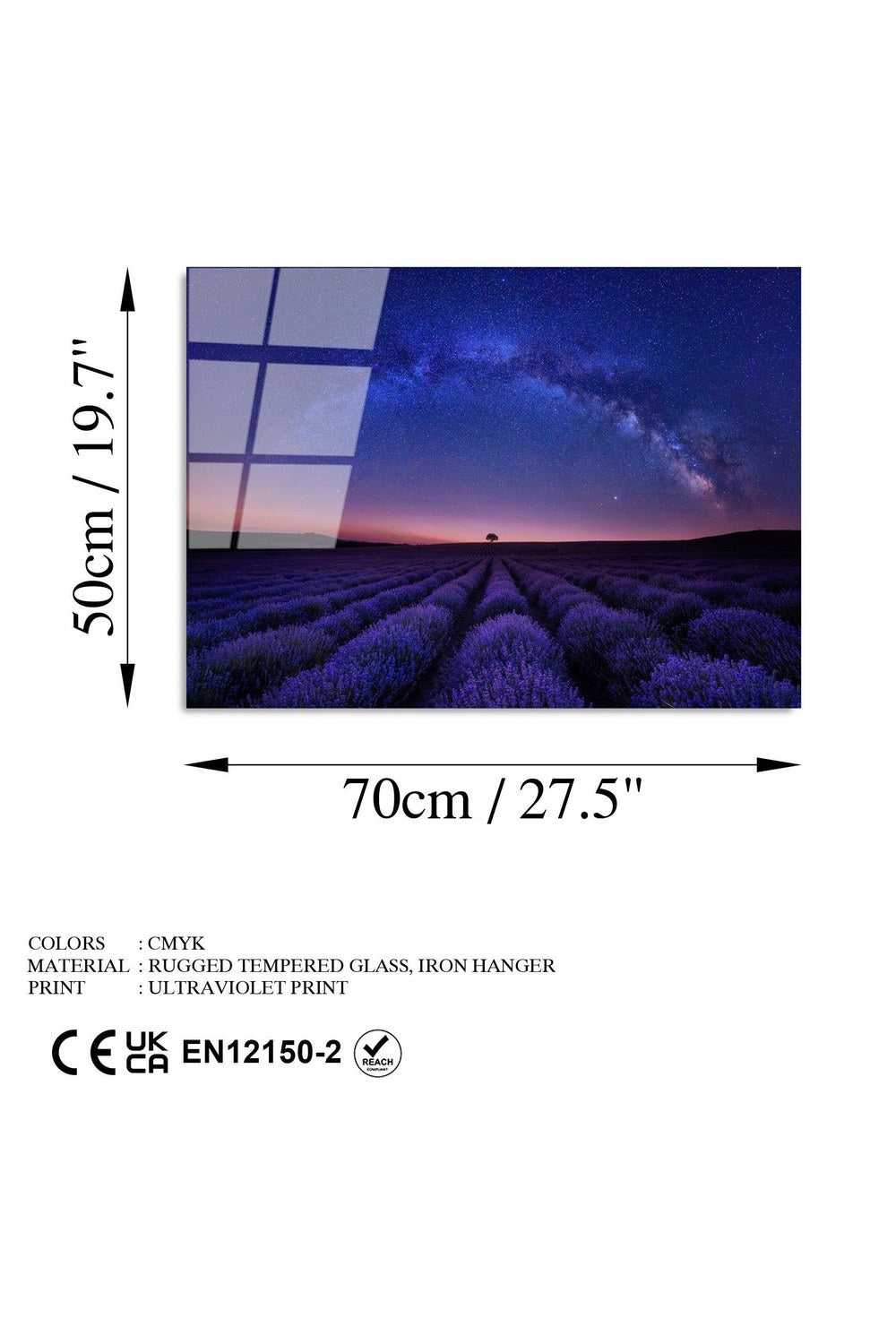Uv-323 Baskılı Cam Dikdörtgen Duvar Tablosu - 7