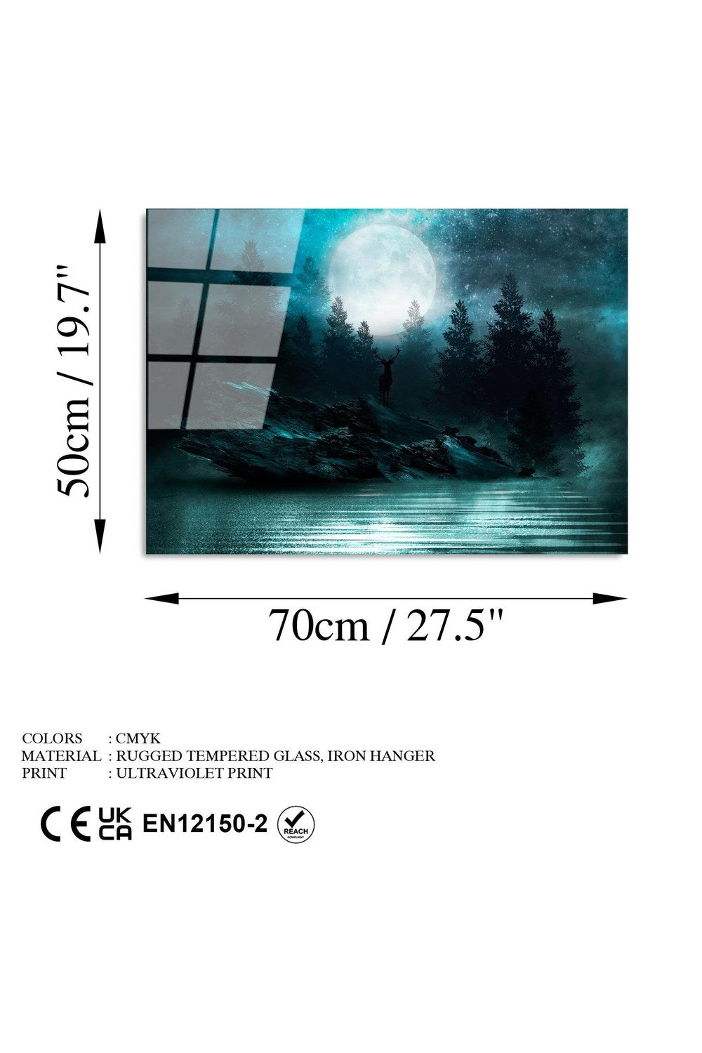 Uv-318 Baskılı Cam Dikdörtgen Duvar Tablosu - 7