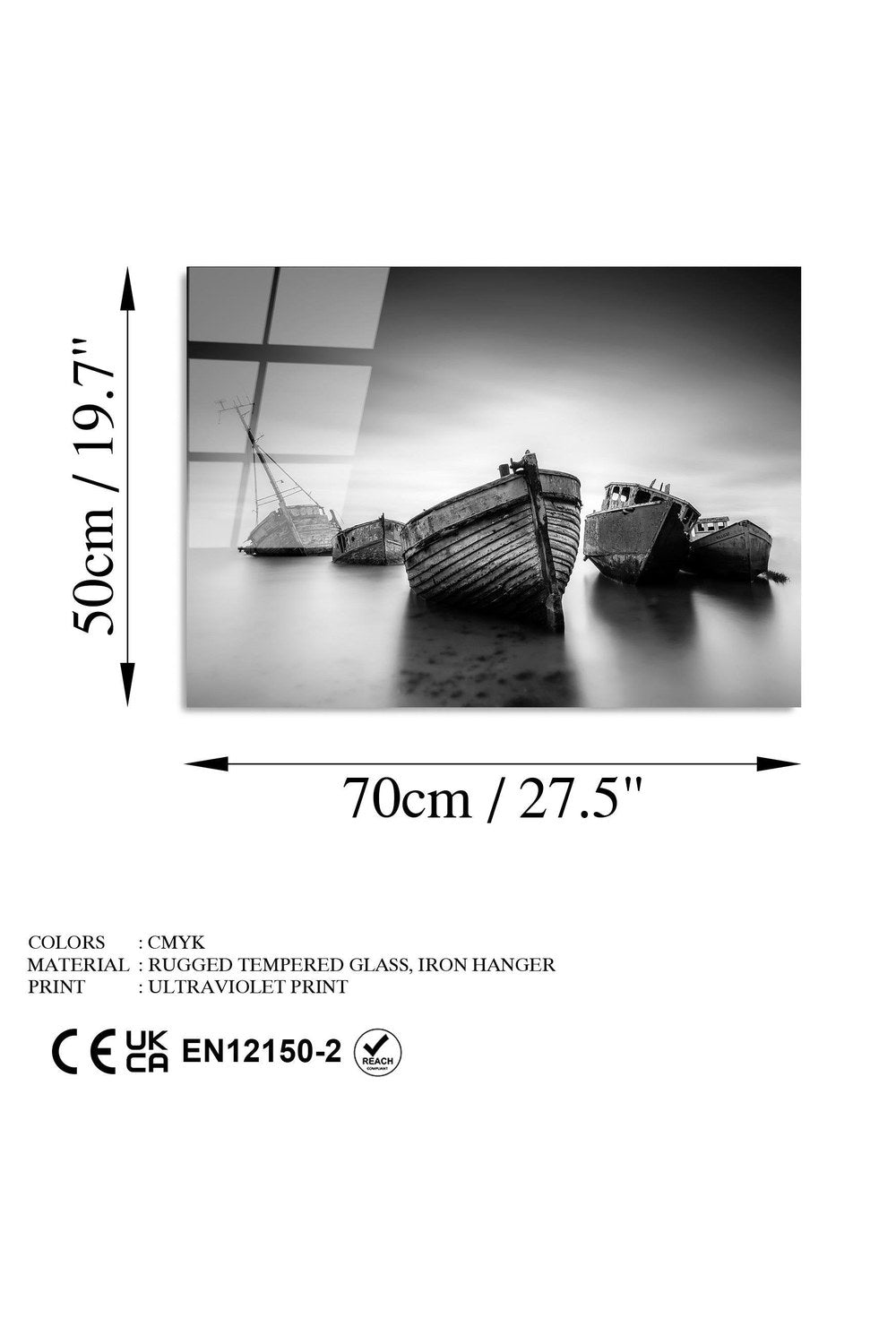 Uv-313 Baskılı Cam Dikdörtgen Duvar Tablosu - 7