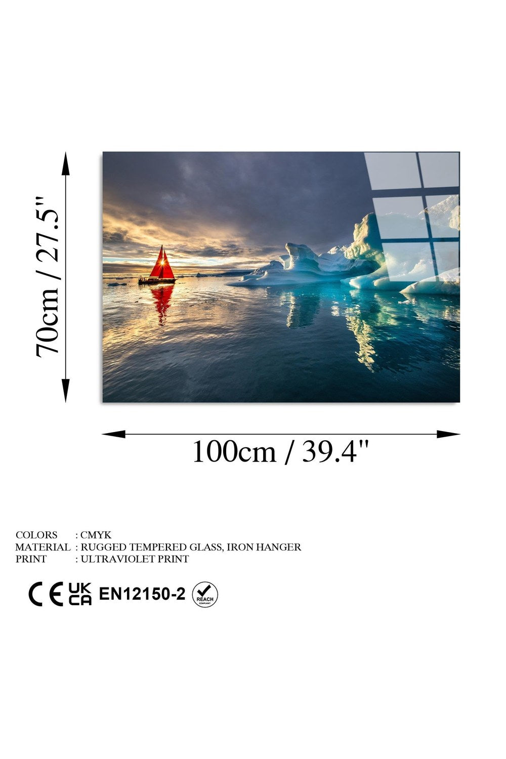 Uv-262 Baskılı Cam Dikdörtgen Duvar Tablosu - 7