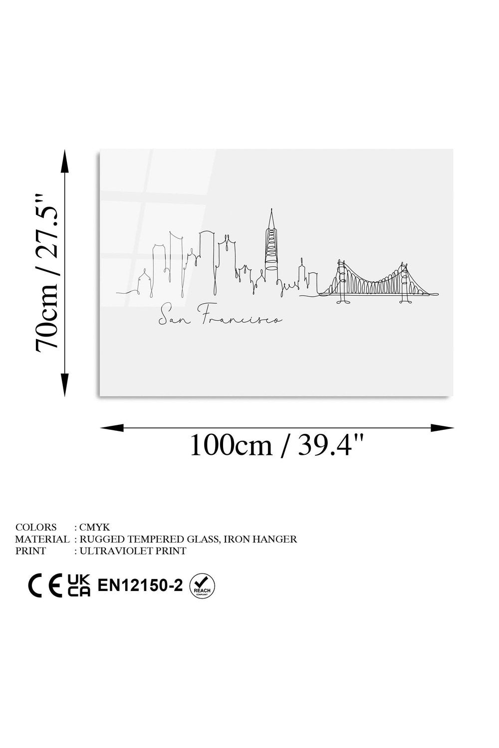Uv-251 Baskılı Cam Dikdörtgen Duvar Tablosu - 7