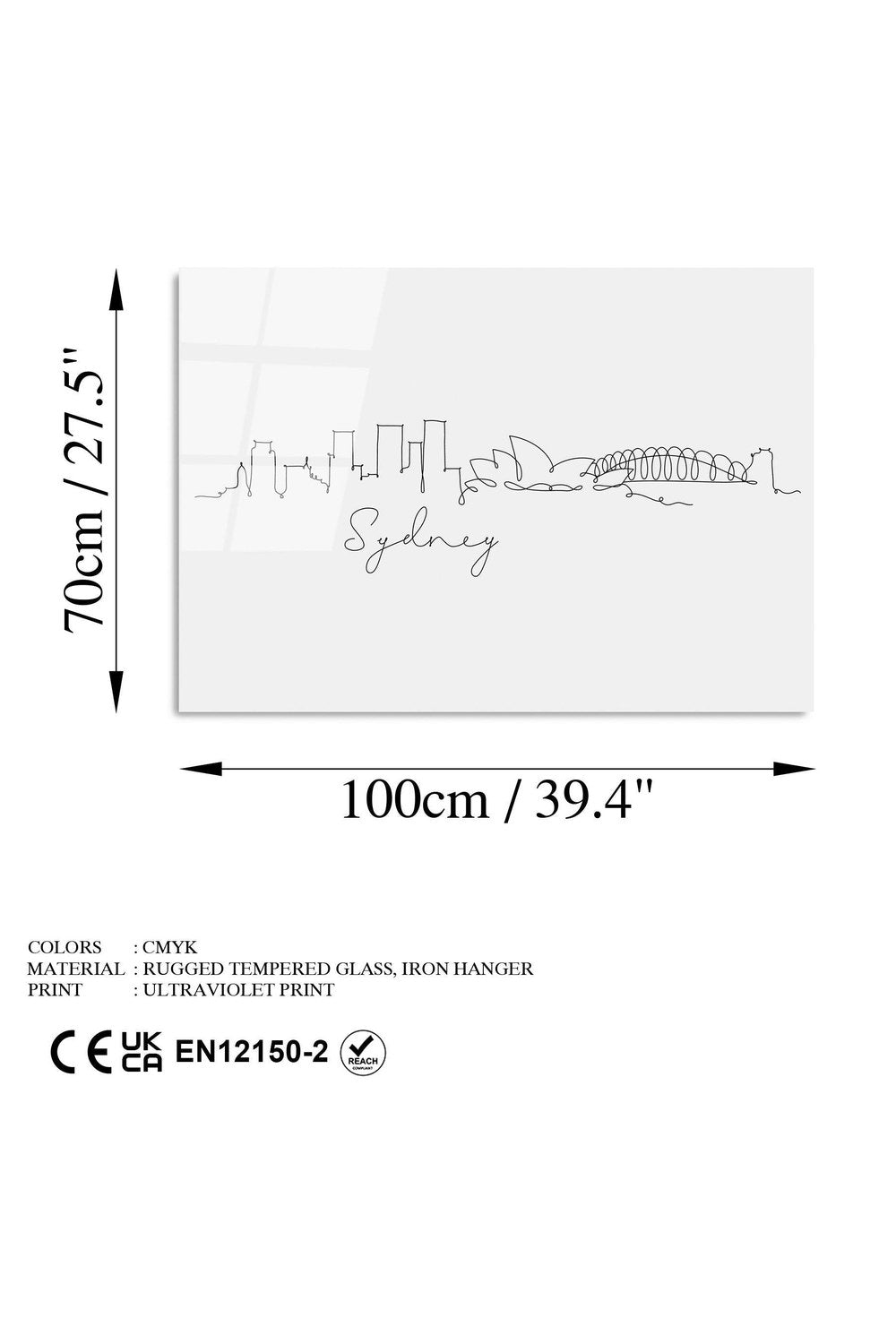 Uv-249 Baskılı Cam Dikdörtgen Duvar Tablosu - 7