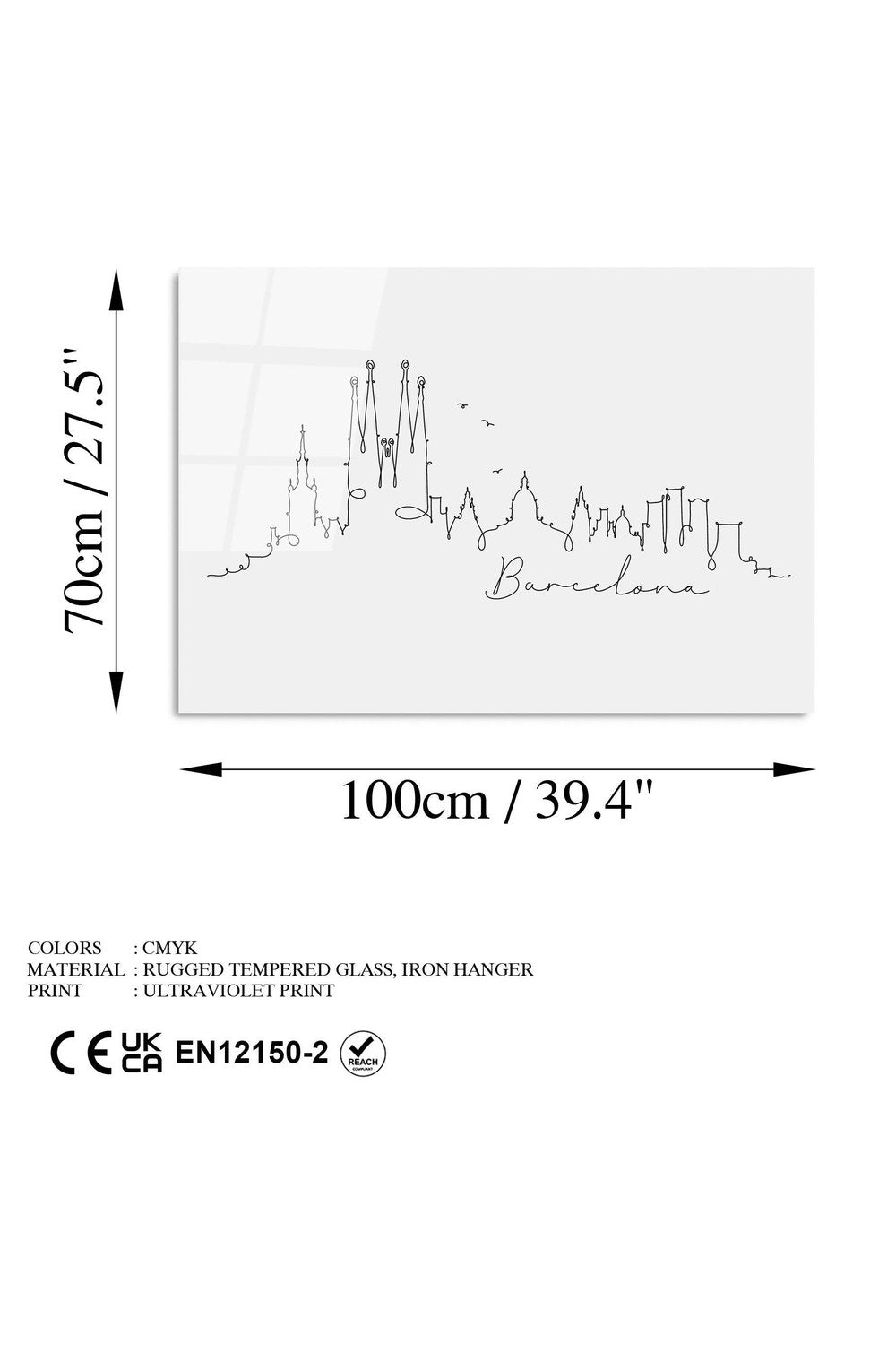 Uv-238 Baskılı Cam Dikdörtgen Duvar Tablosu - 7