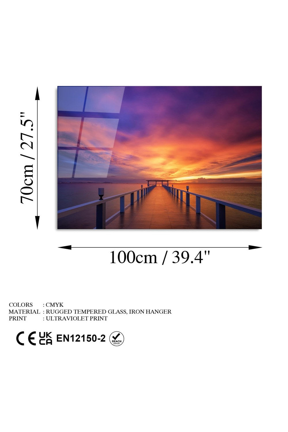 Uv-232 Baskılı Cam Dikdörtgen Duvar Tablosu - 7
