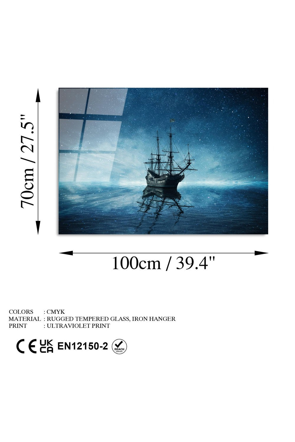 Uv-231 Baskılı Cam Dikdörtgen Duvar Tablosu - 7