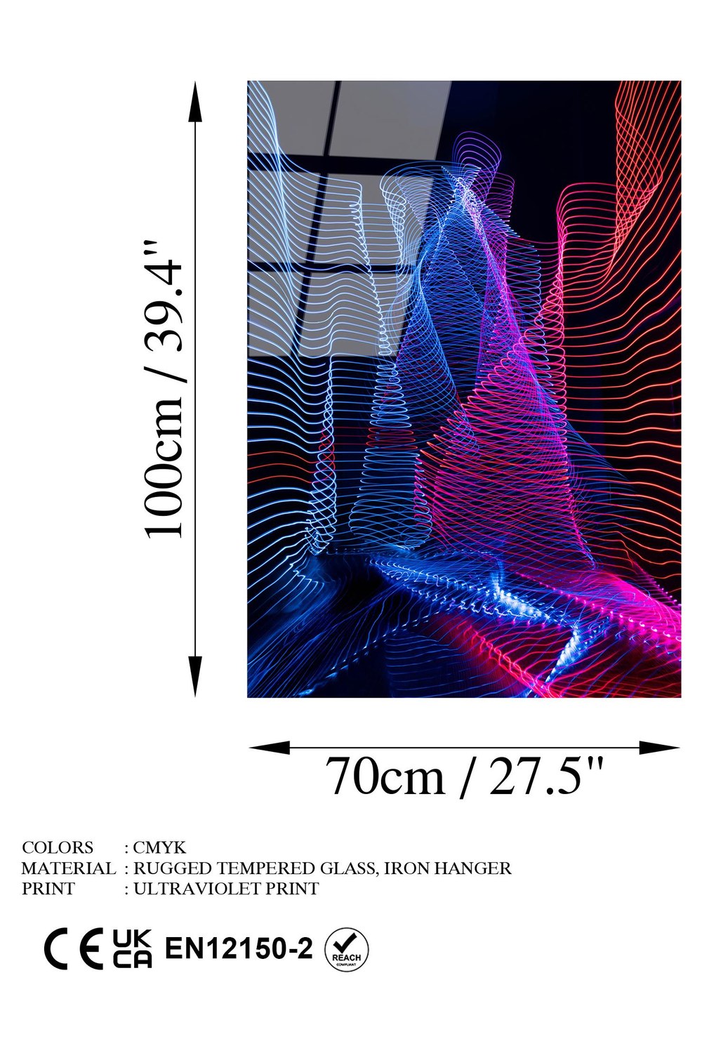 Uv-143 Baskılı Cam Dikdörtgen Duvar Tablosu - 7