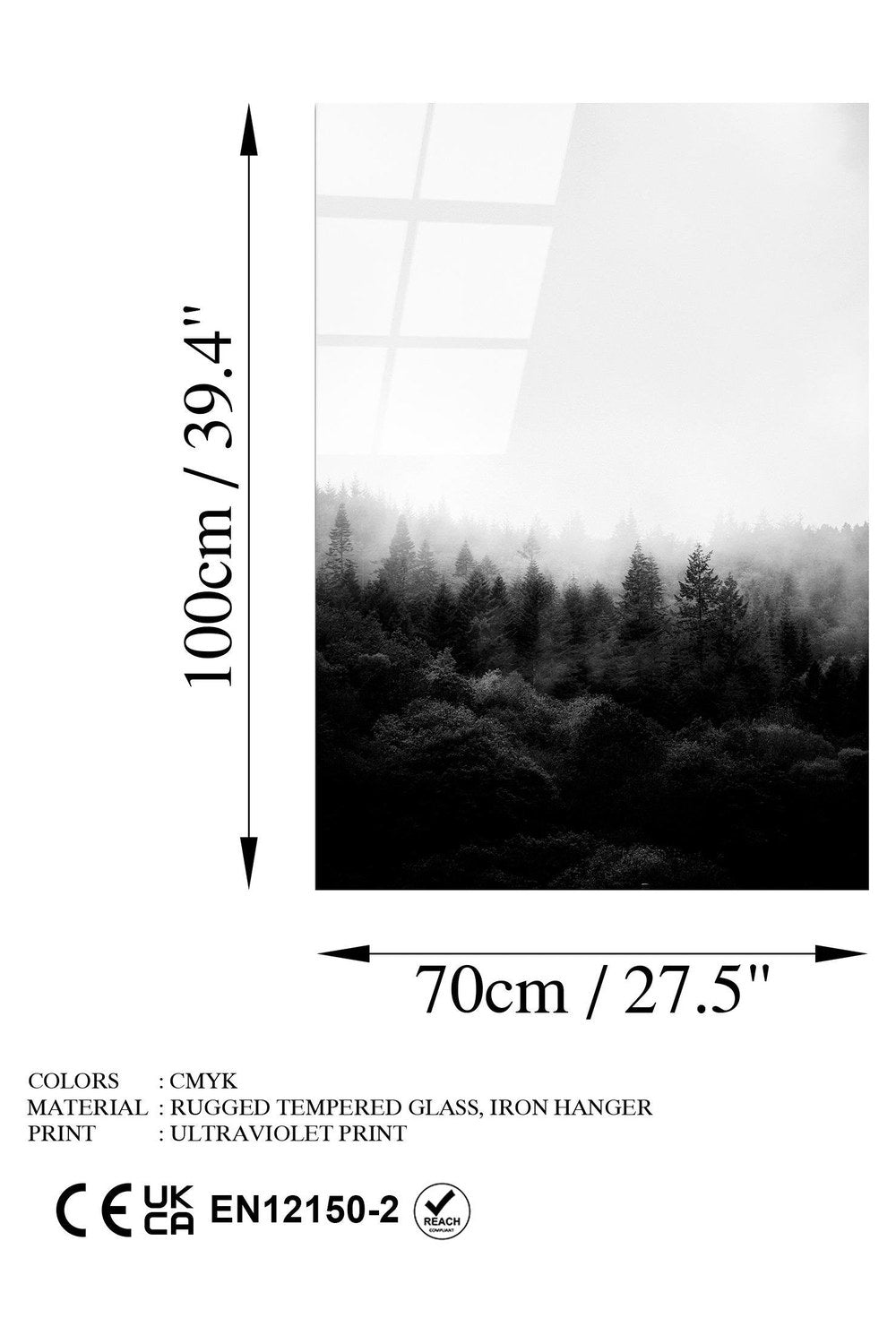Uv-142 Baskılı Cam Dikdörtgen Duvar Tablosu - 7