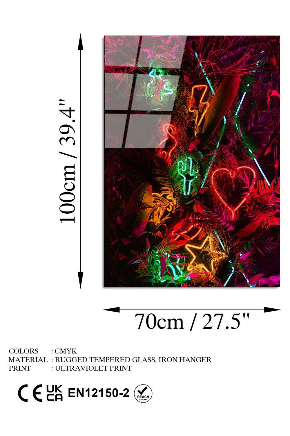Uv-138 Baskılı Cam Dikdörtgen Duvar Tablosu - 7