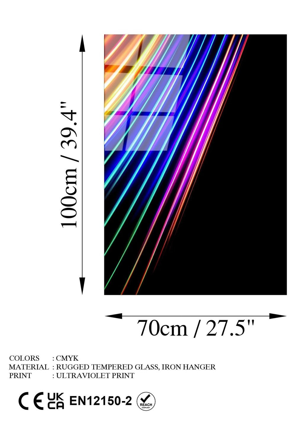 Uv-135 Baskılı Cam Dikdörtgen Duvar Tablosu - 7