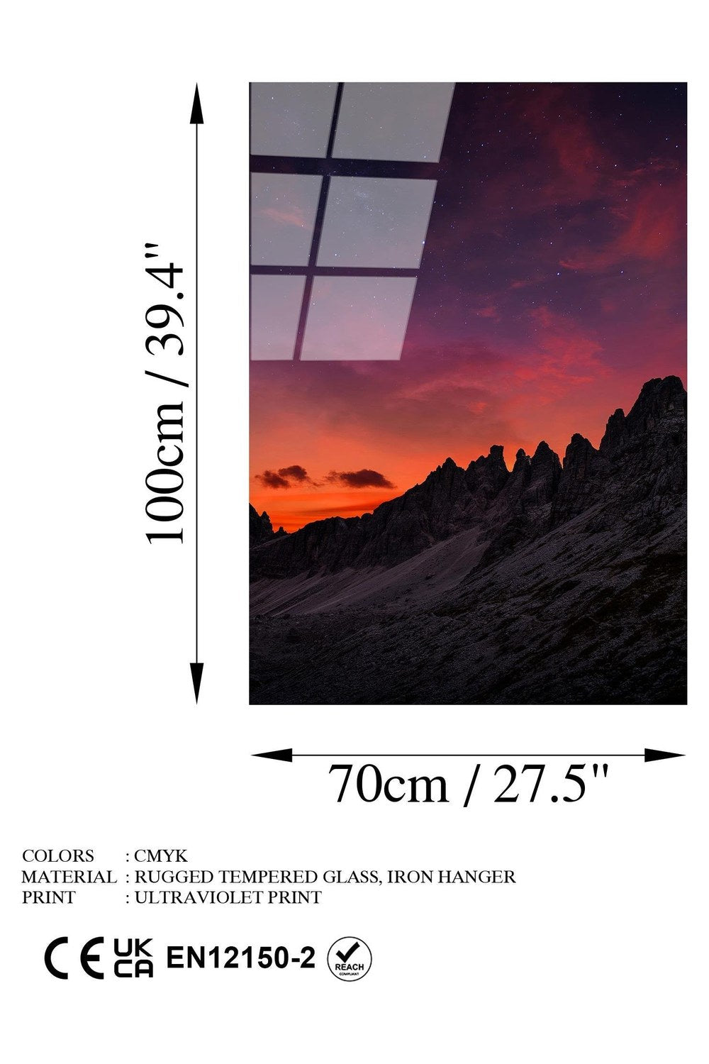 Uv-123 Baskılı Cam Dikdörtgen Duvar Tablosu - 7