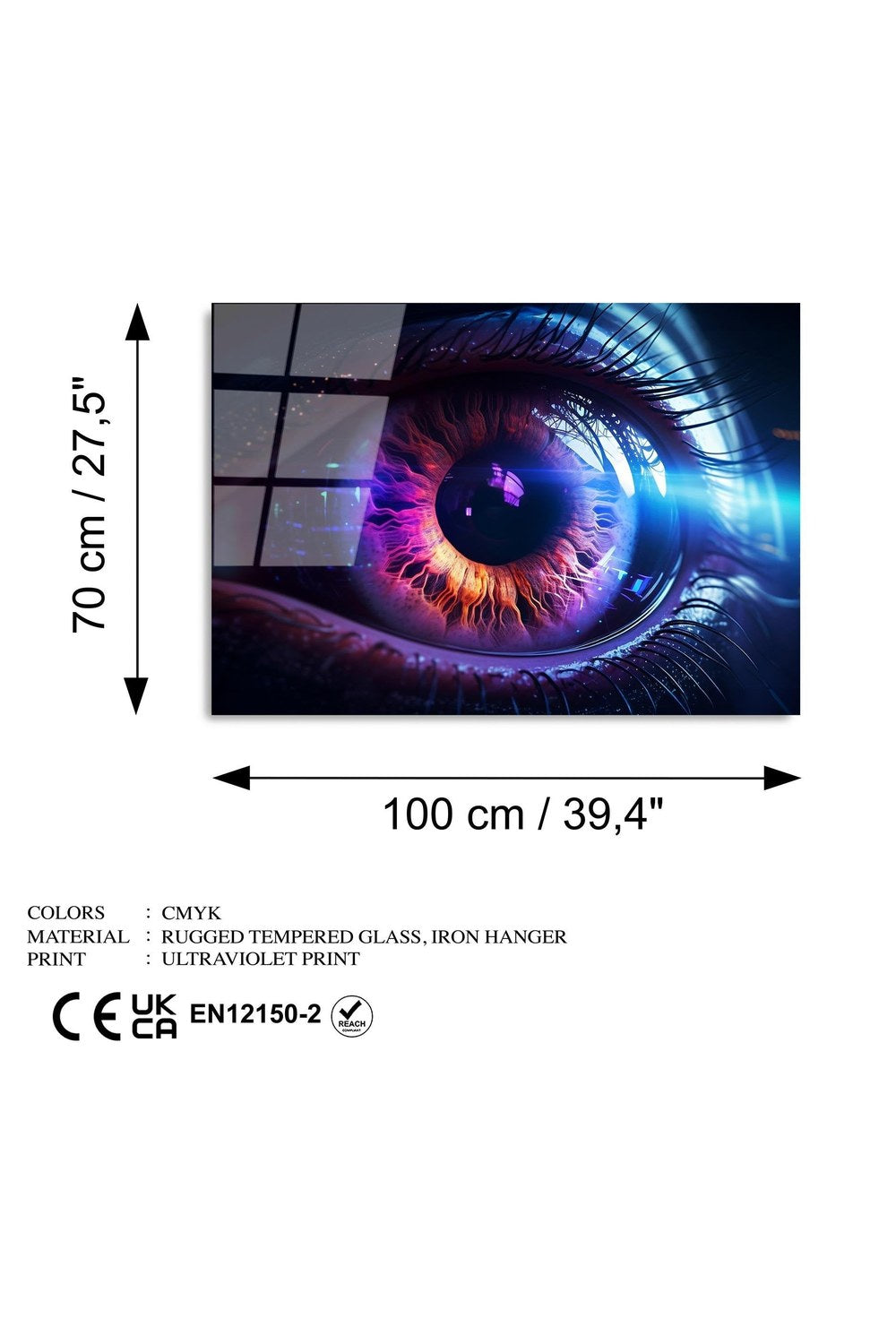Uv-1196 Baskılı Cam Dikdörtgen Duvar Tablosu - 7
