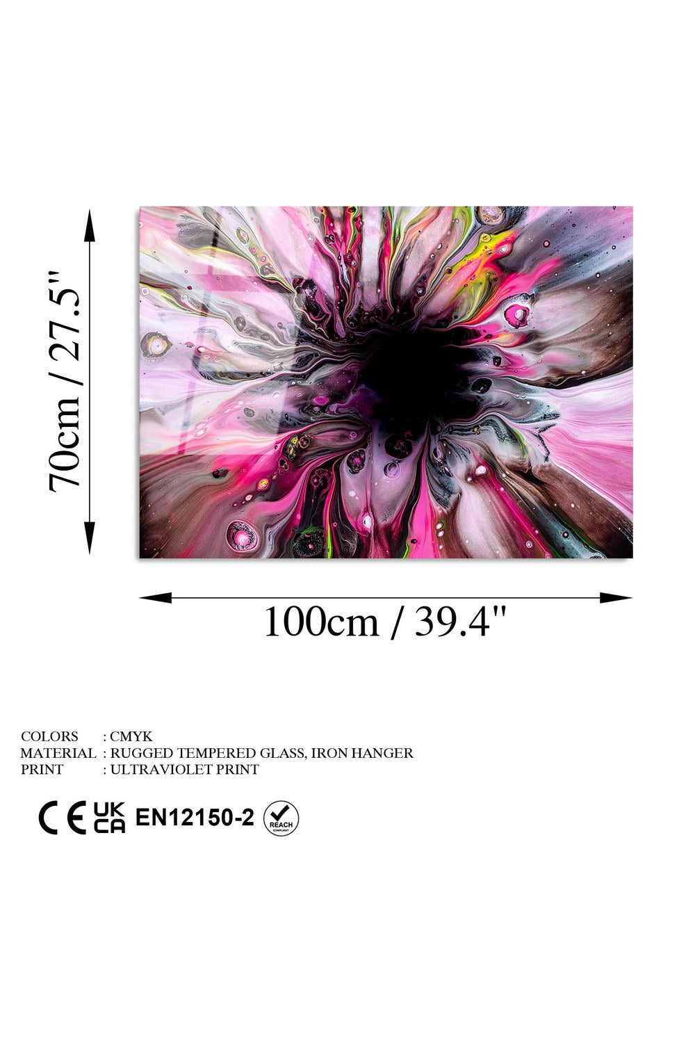 Uv-096 Baskılı Cam Dikdörtgen Duvar Tablosu - 7