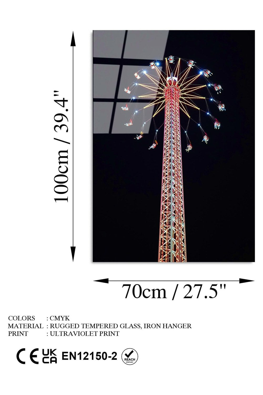 Uv-084 Baskılı Cam Dikdörtgen Duvar Tablosu - 5