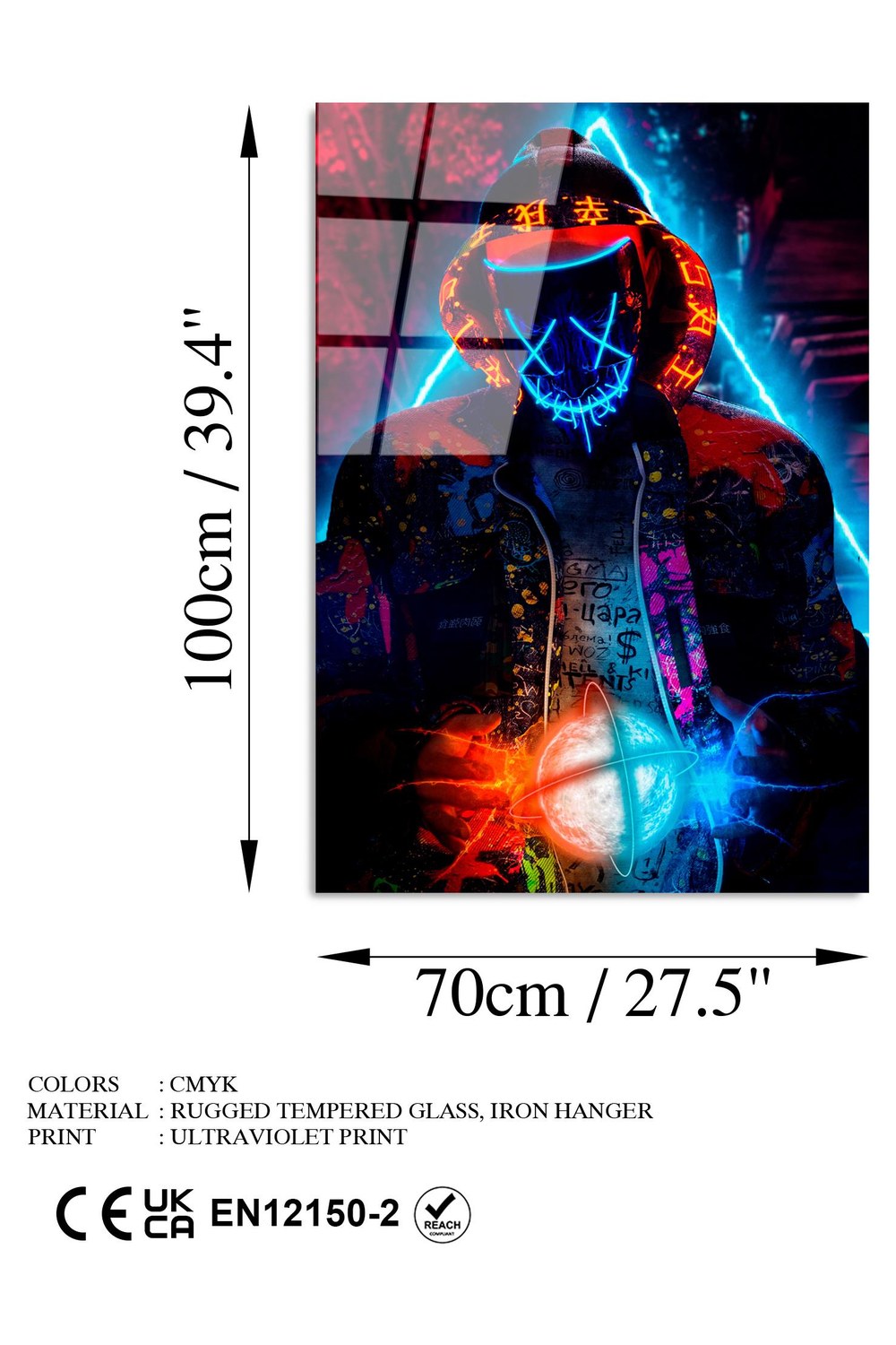 Uv-079 Baskılı Cam Dikdörtgen Duvar Tablosu - 7