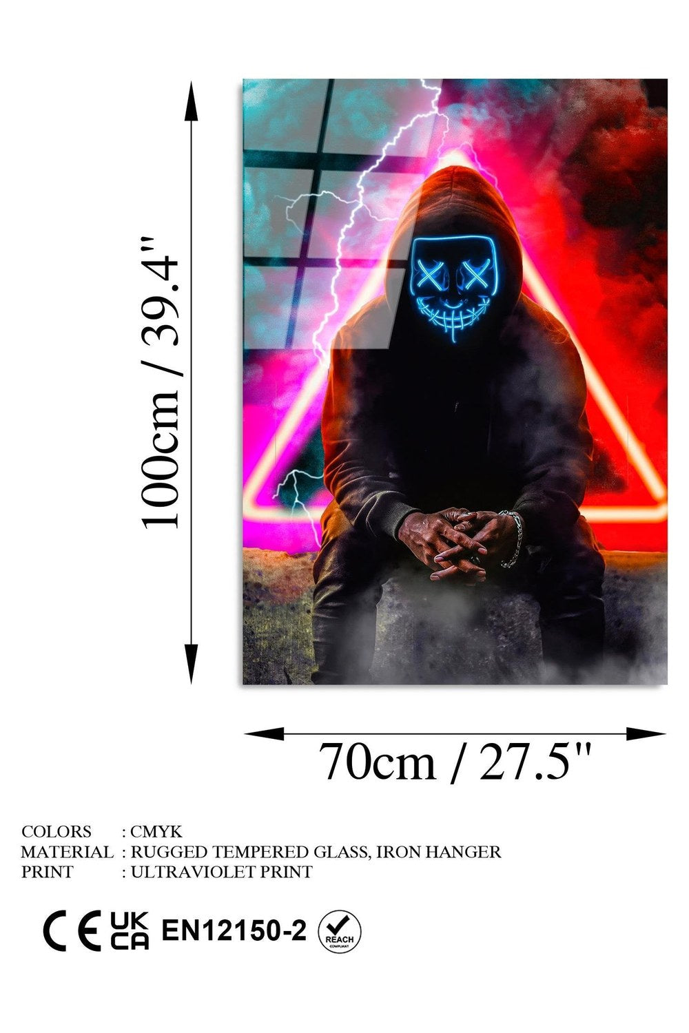 Uv-077 Baskılı Cam Dikdörtgen Duvar Tablosu - 7