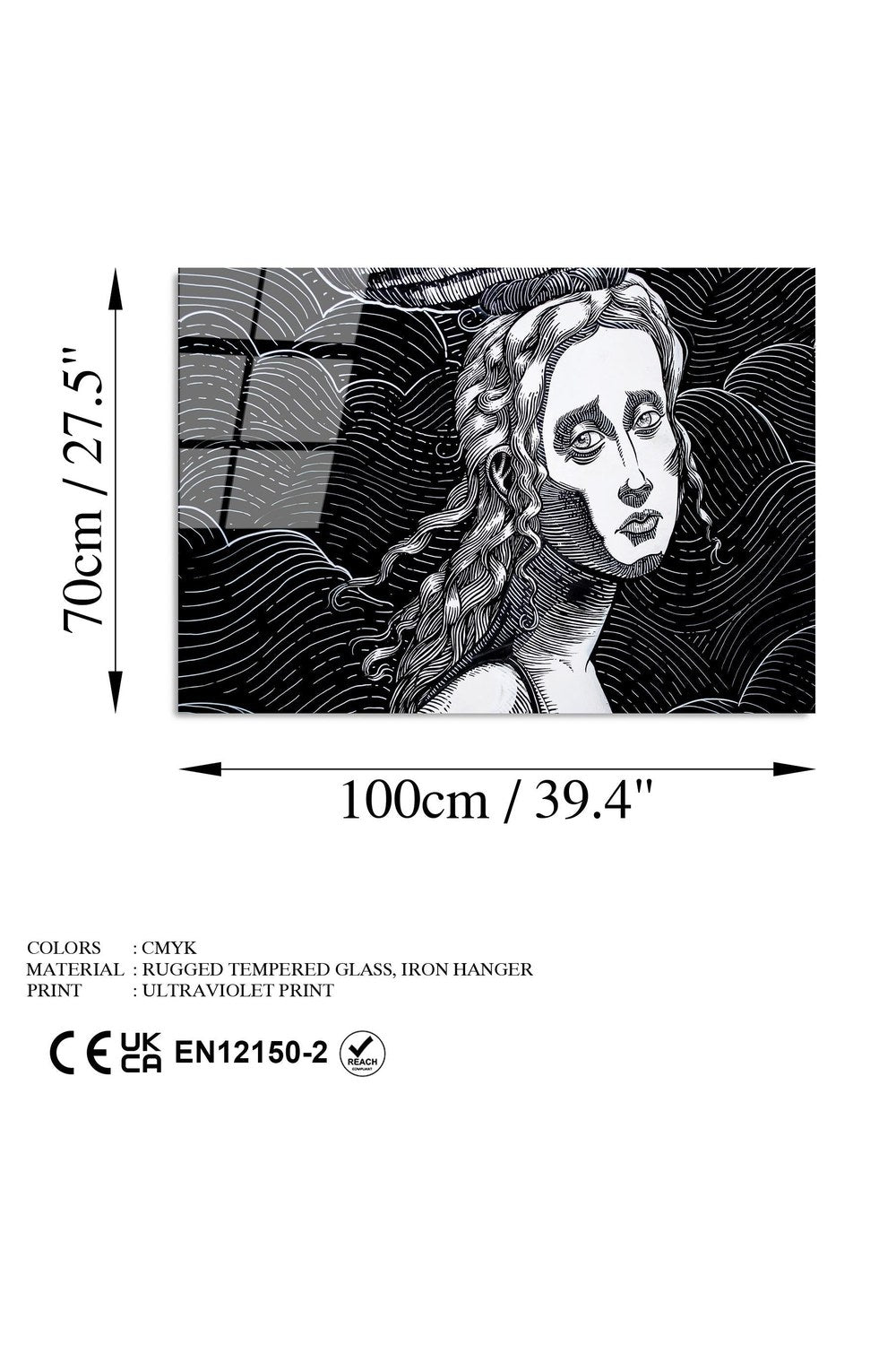 Uv-054 Baskılı Cam Dikdörtgen Duvar Tablosu - 7