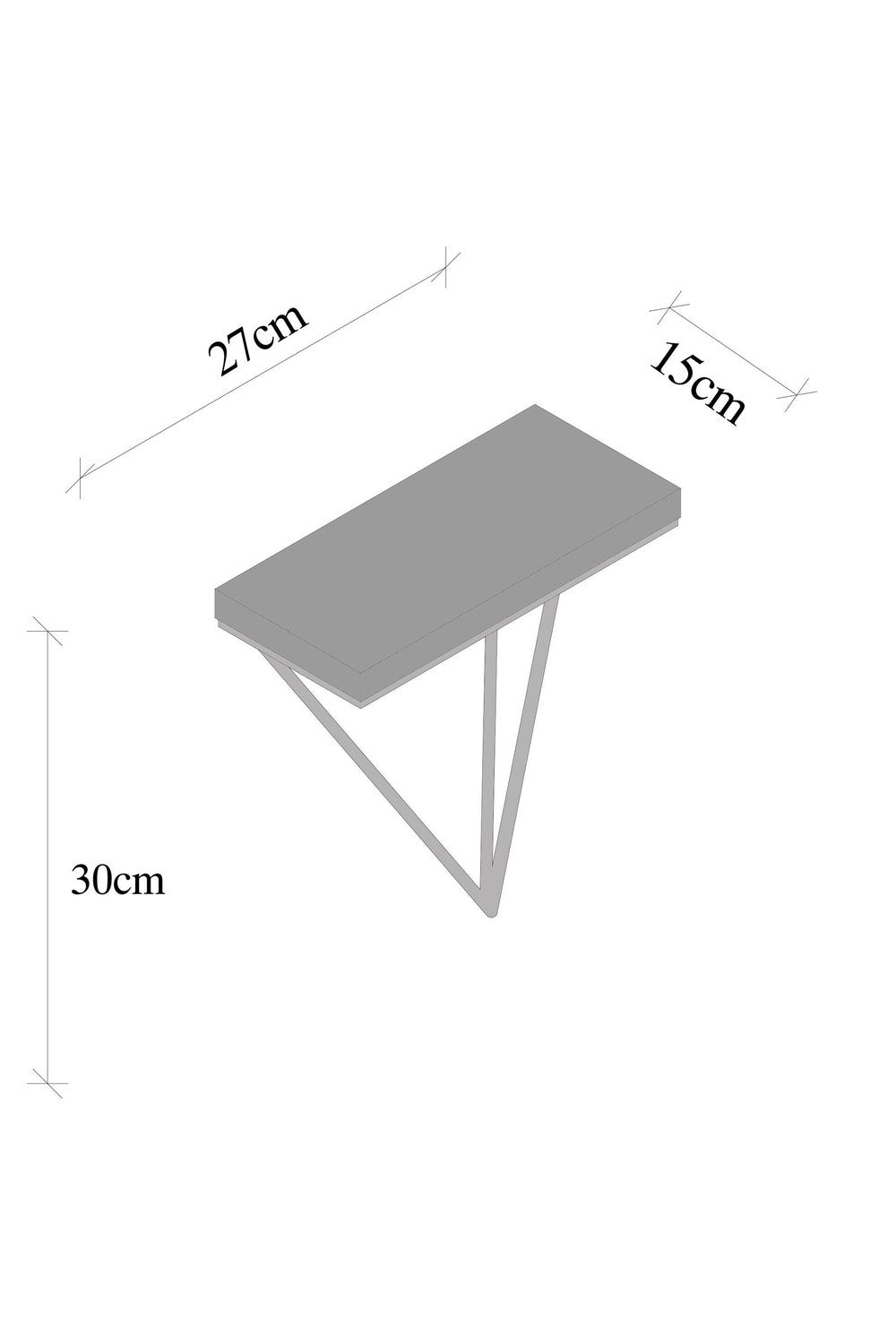 Cm-019-Srk Dekoratif Ahşap Metal Duvar Rafı - 6