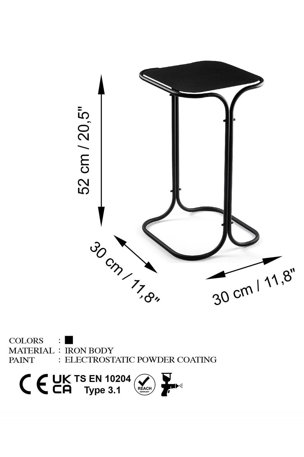 Shb-001 Dekoratif Metal Sehpa - 5