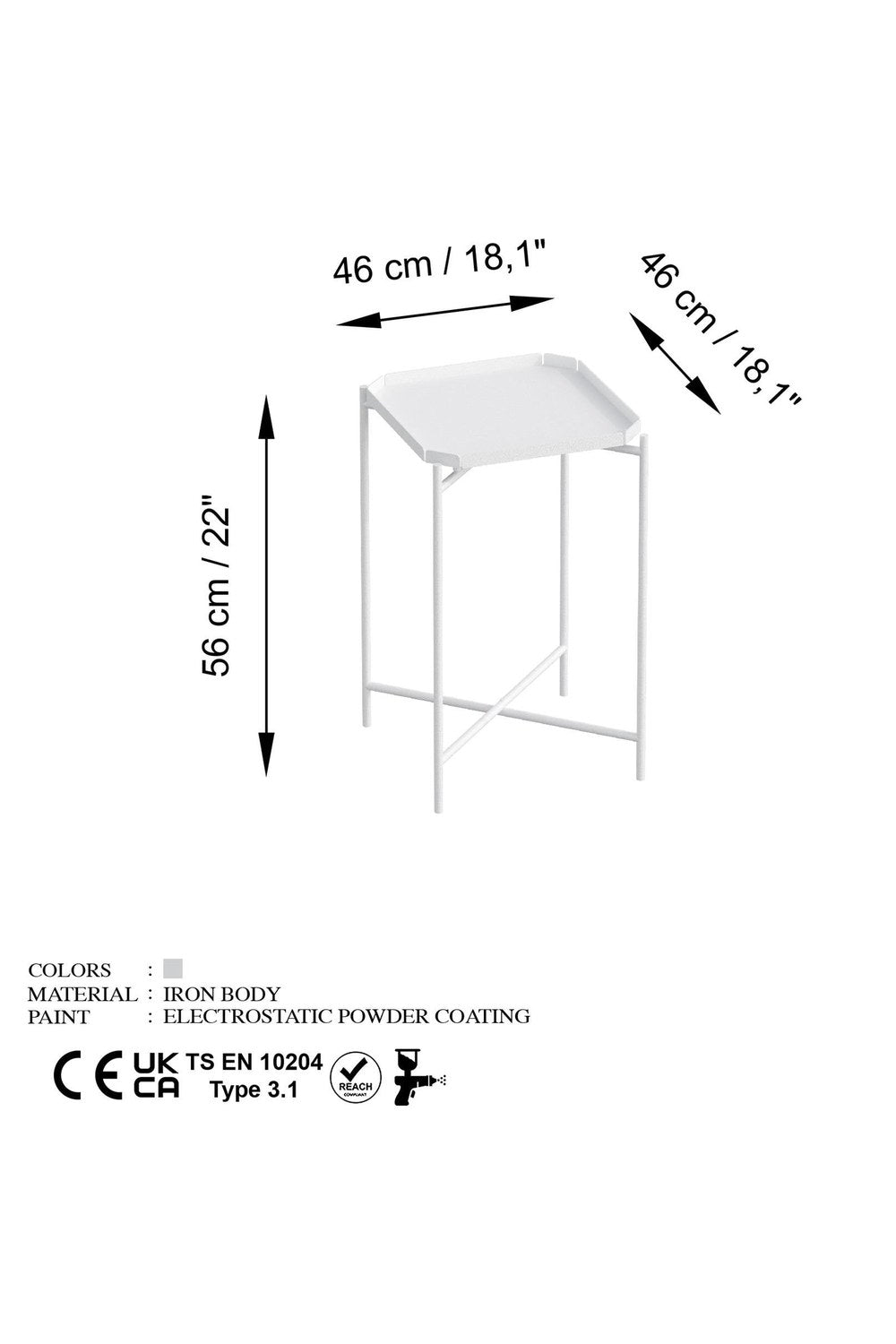 Shb-008-B Dekoratif Metal Sehpa - 5