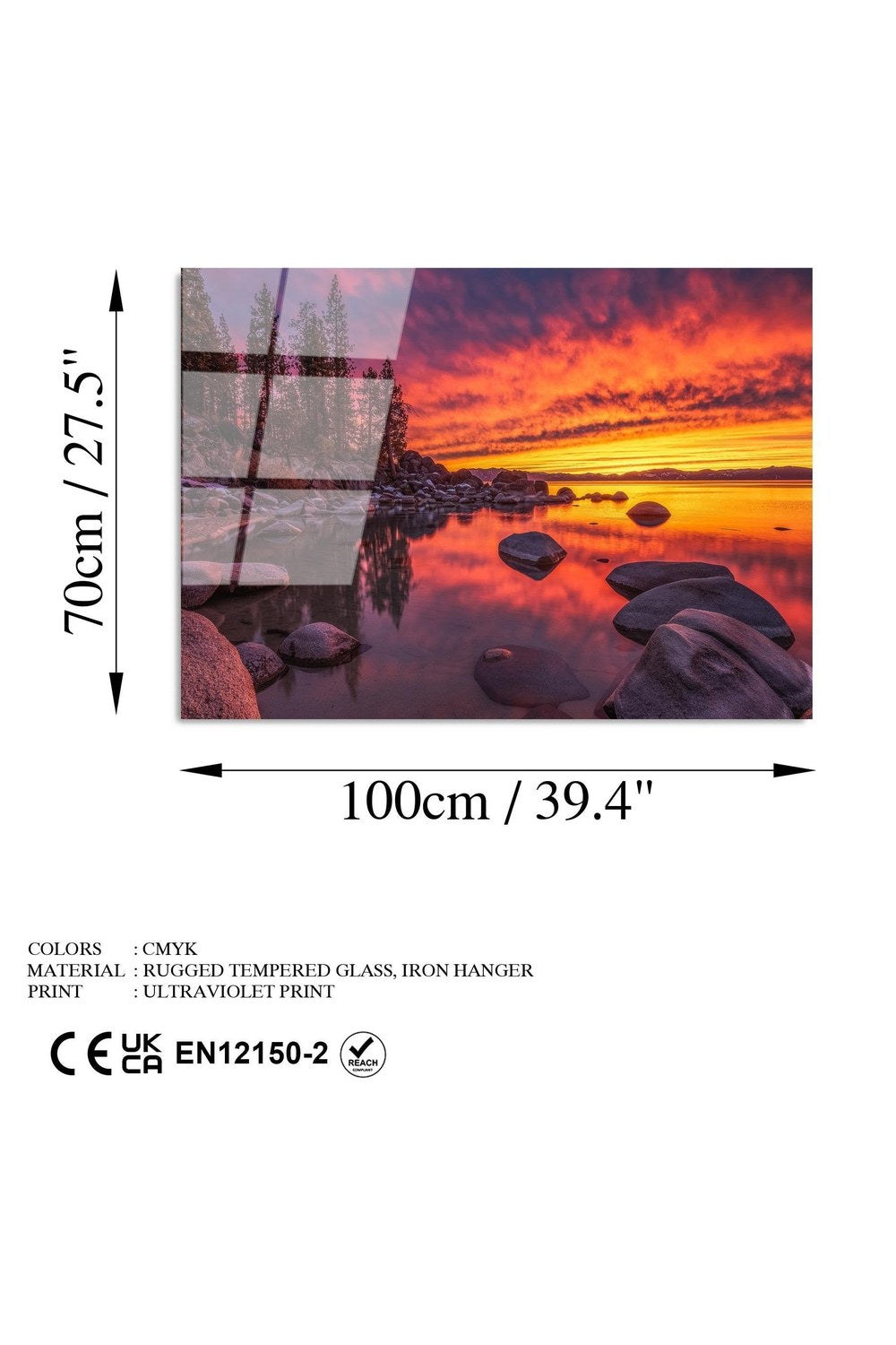 Uv-111 Baskılı Cam Dikdörtgen Duvar Tablosu - 7