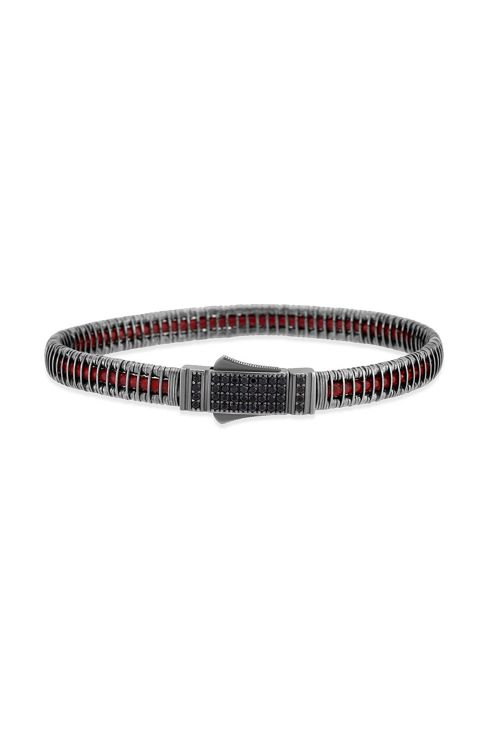 Redline 925 Ayar Gümüş Rodyum Kaplama Erkek Bileklik - 0