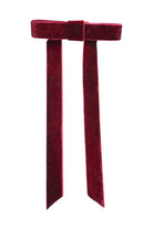 Bordo Kadife Fiyonk Toka - 0