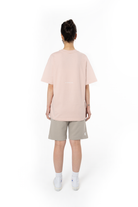 Unisex Relaxed Fit Basic Fakemood Baskılı Şort - Taş - 5