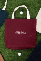 Unisex Fakemood Nakışlı Tote Bag - Bordo - 0