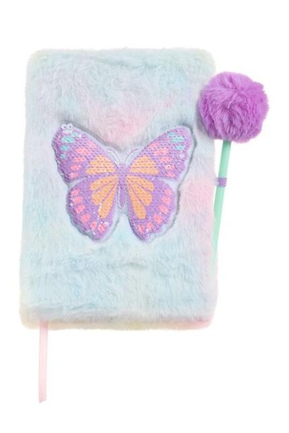 Butterfly Little World A5 Tüylü Defter Ve Kalem Seti - 0