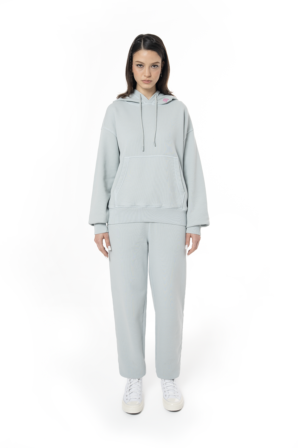 Kadın Relaxed Fit Fm Icon Nakışlı Jogger - Mavi - 0
