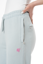Kadın Relaxed Fit Fm Icon Nakışlı Jogger - Mavi - 4
