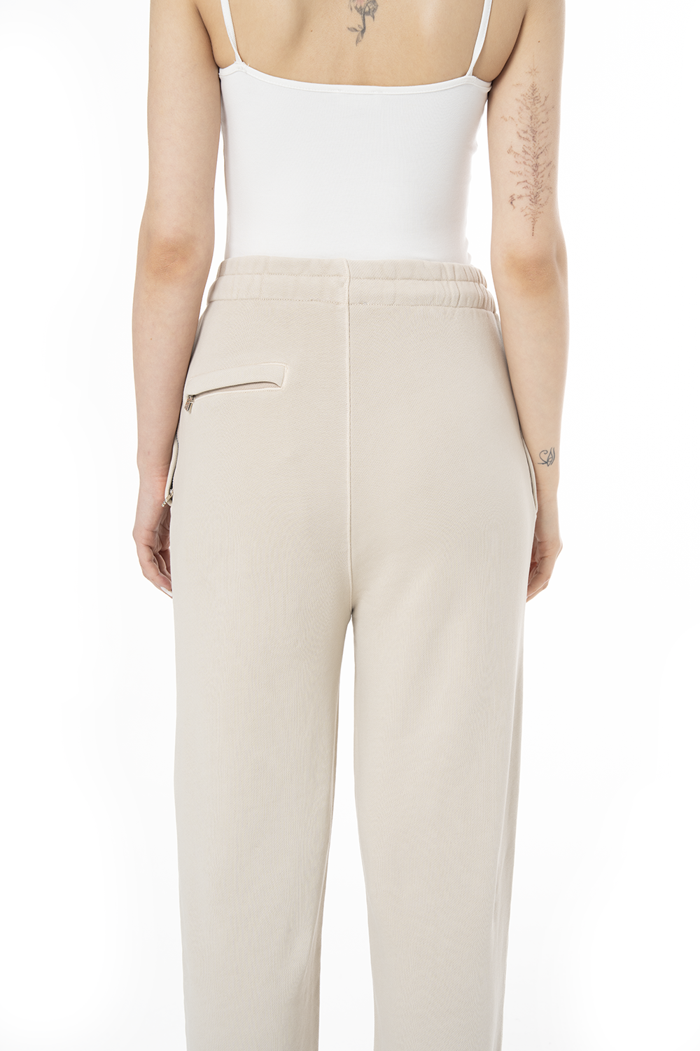 Kadın Relaxed Fit Fm Icon Nakışlı Jogger - Bej - 5